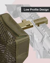 Feyachi SC80 Sand Brass Catcher for AR15 Thickened Nylon Cartridge Casing Shell Catcher Net with Quick Release Zipper, Picatinny Rail Mount
