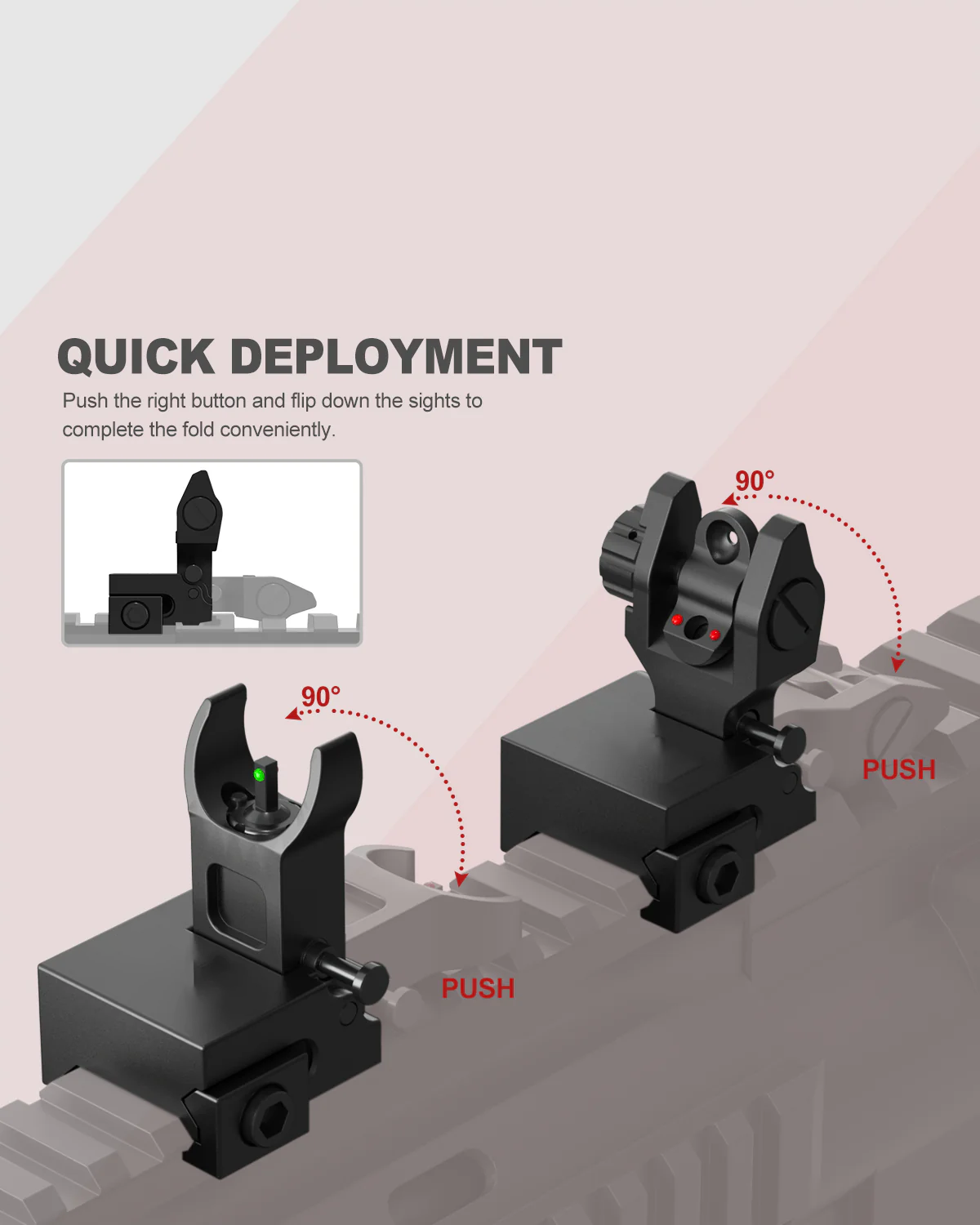 Feyachi S27 Fiber Optic Iron Sights