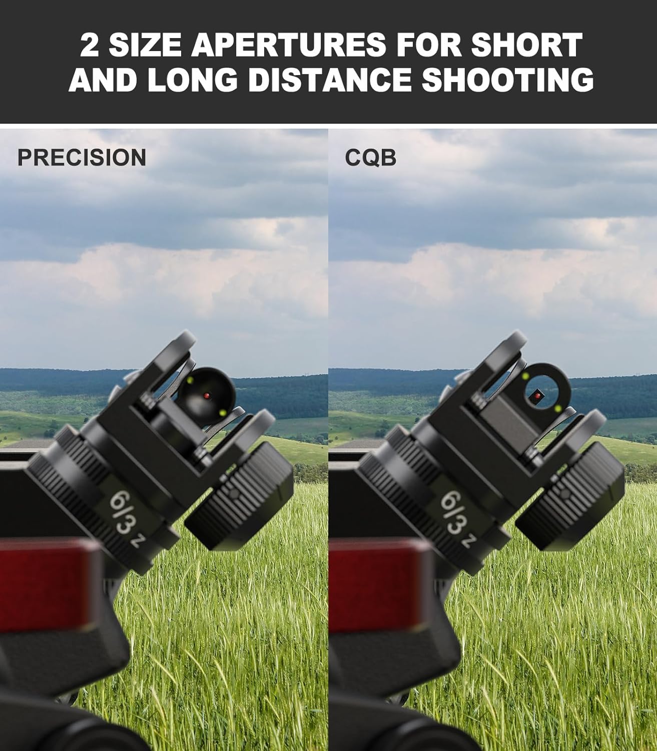 Feyachi 45 Degree Offset Iron Scopes Flip Up Fiber Optics BUIS Rapid Transition Backup Front and Rear Iron Scope Set feyachi Default Title Default Title-