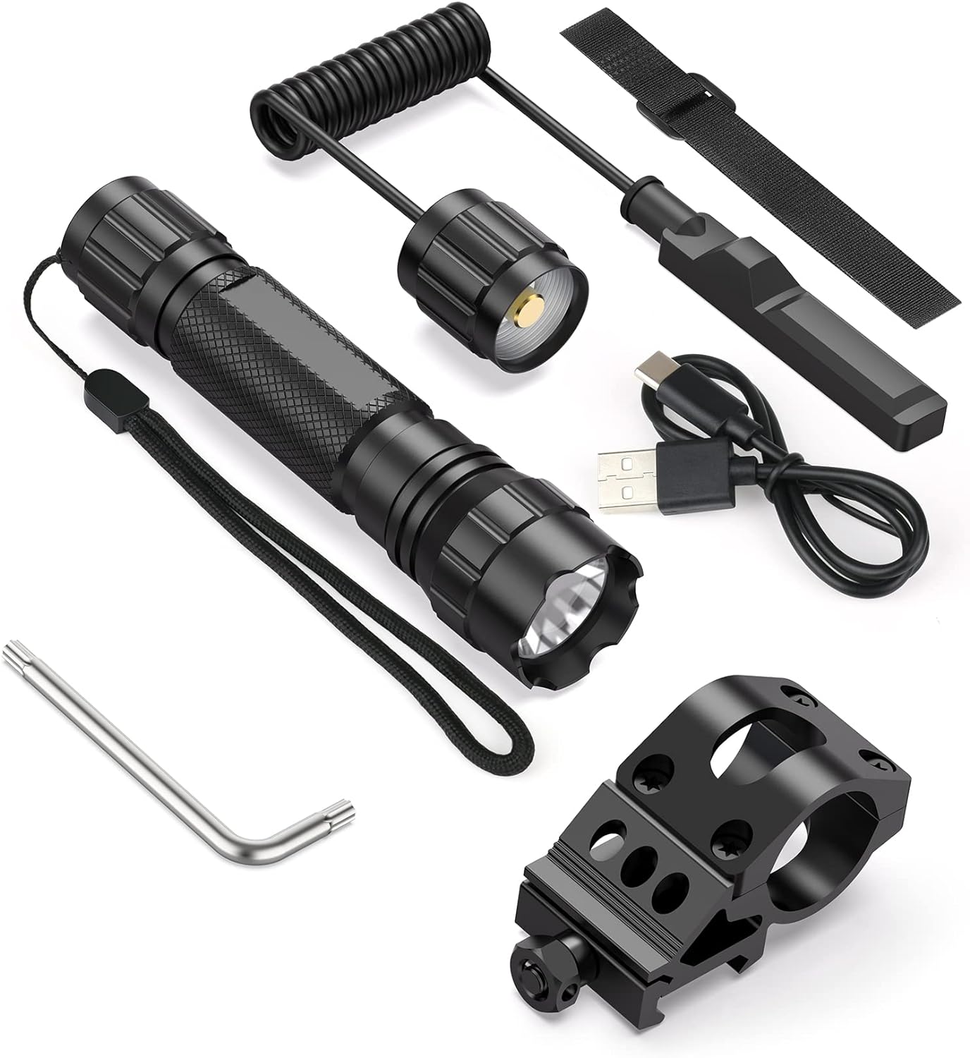 Feyachi FL11-MB Tactical Flashlight - 1200 Lumen Picatinny Mount