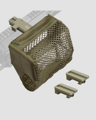 Feyachi SC80 Sand Brass Catcher for AR15 Thickened Nylon Cartridge Casing Shell Catcher Net with Quick Release Zipper, Picatinny Rail Mount