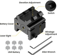Feyachi PL-19-R Laser Sight - Compact Red Beam for Rail