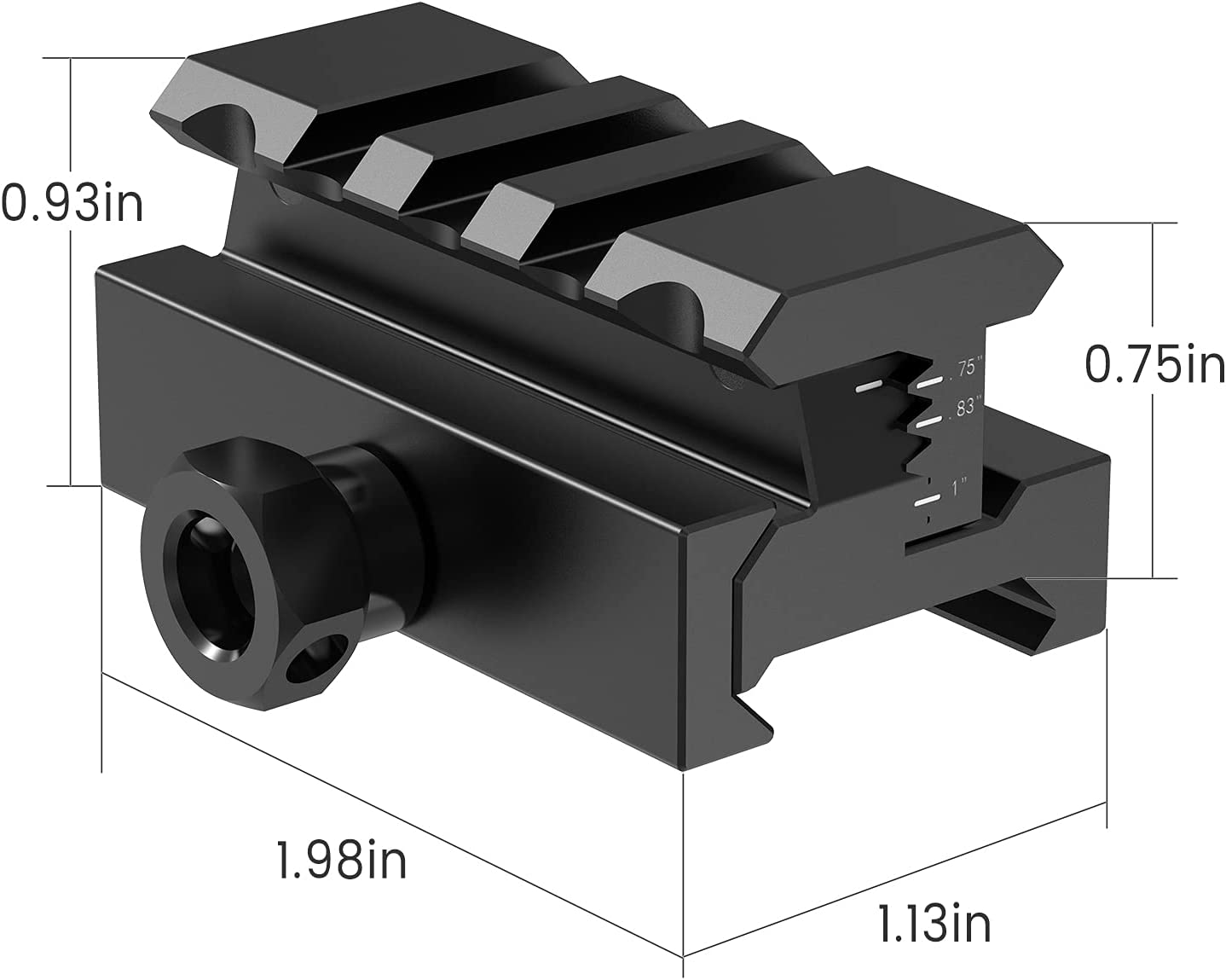 Feyachi RM10 Picatinny Riser Mount - 3 Slot Optic Riser