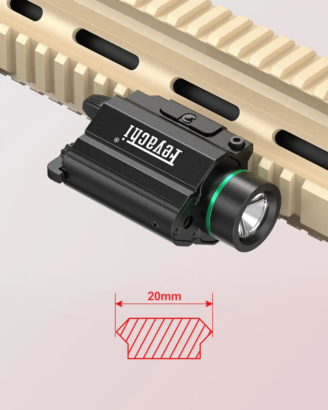 Feyachi LF-68 Green Laser Light Combo - 1000 Lumen Tactical